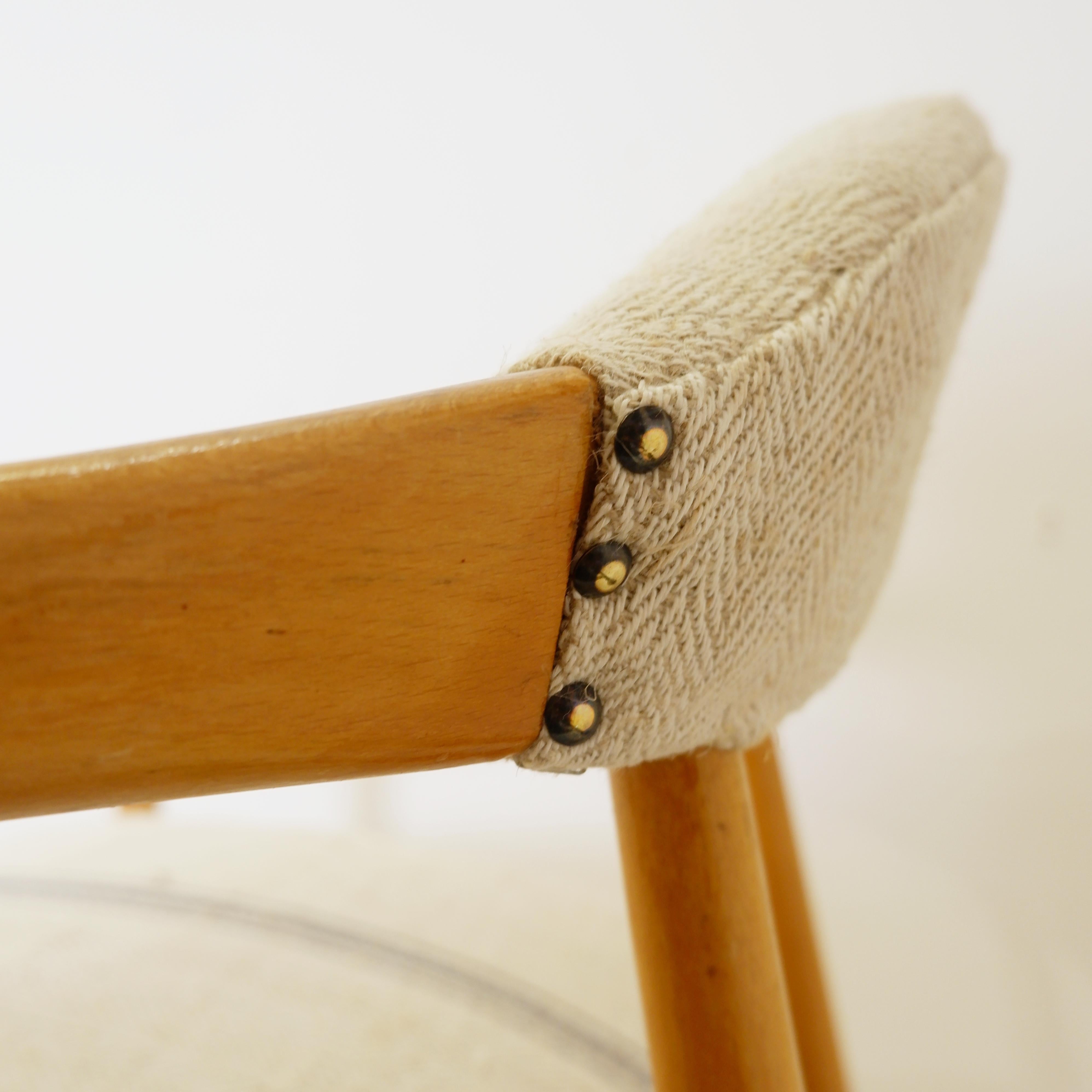 Fabric Set of 4 VEB Petrol Chemisches Kombinat Schwedt armchairs - 1960s For Sale