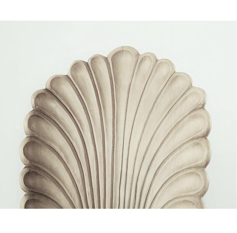 Hollywood Regency Set of 4 Venetian Grotto Style Scalloped Shell Back Armchairs For Sale