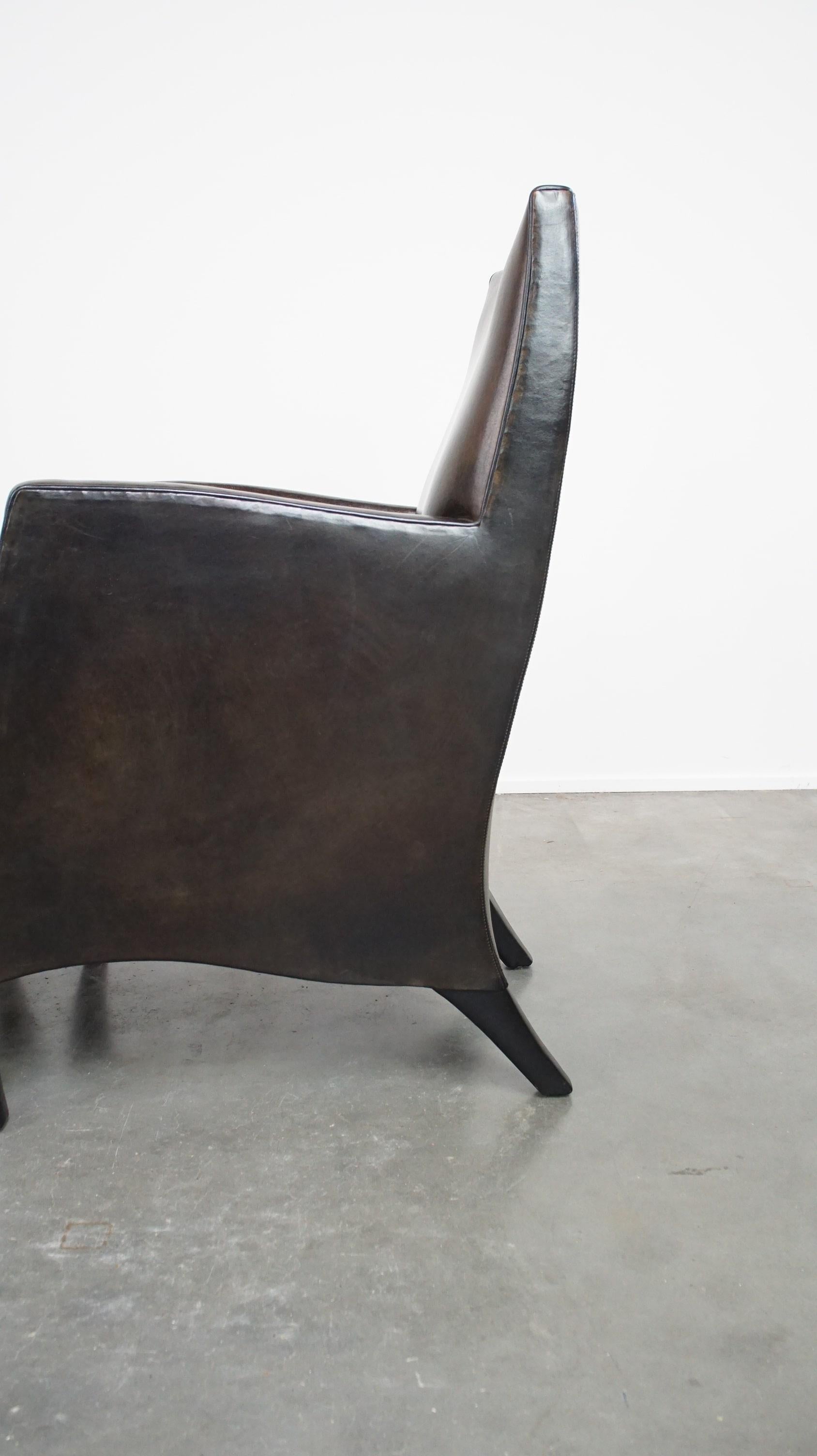 Ensemble de 4 très belles chaises de salle à manger en peau de mouton en vente 10
