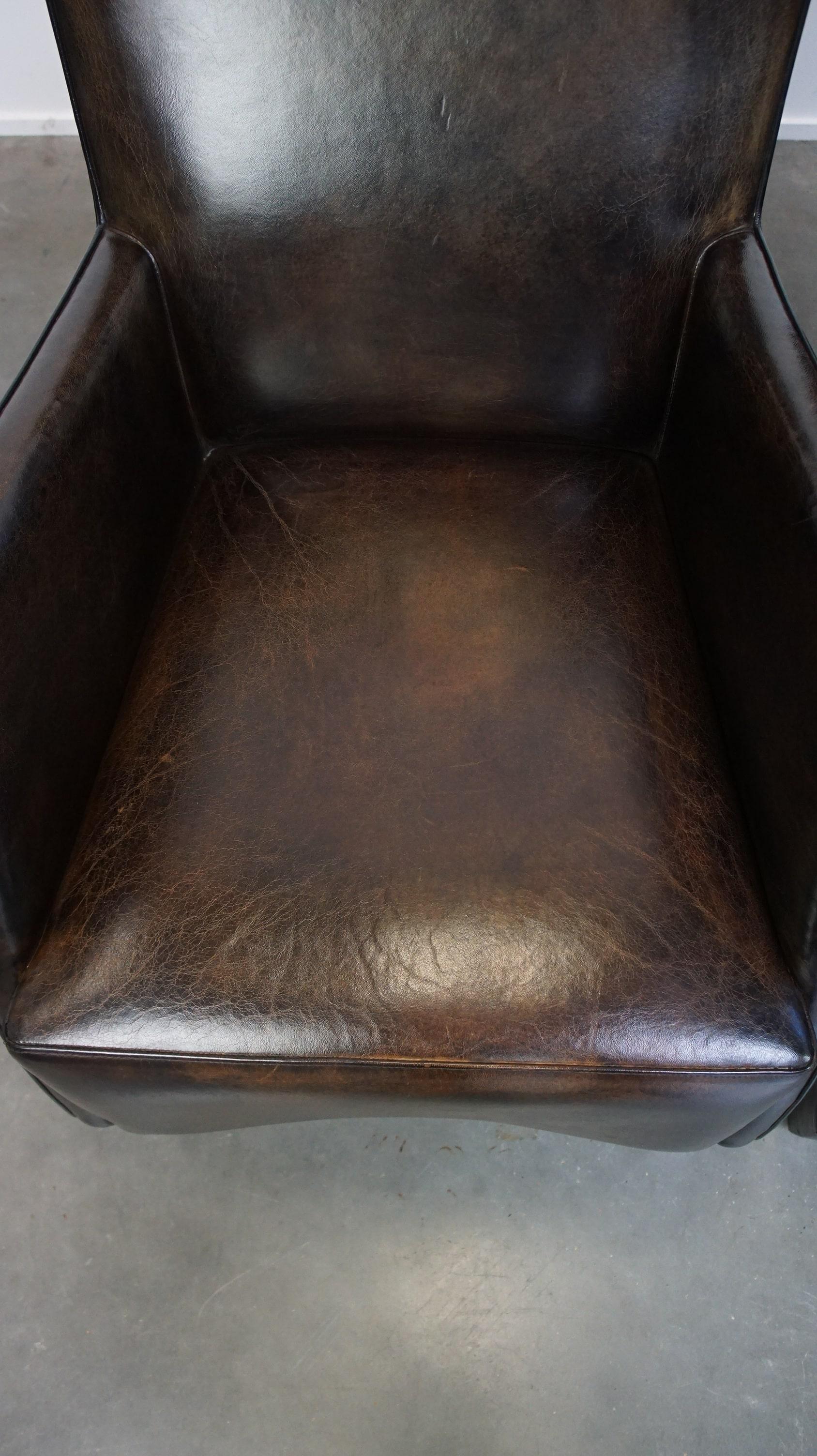 Fin du 20e siècle Ensemble de 4 très belles chaises de salle à manger en peau de mouton en vente