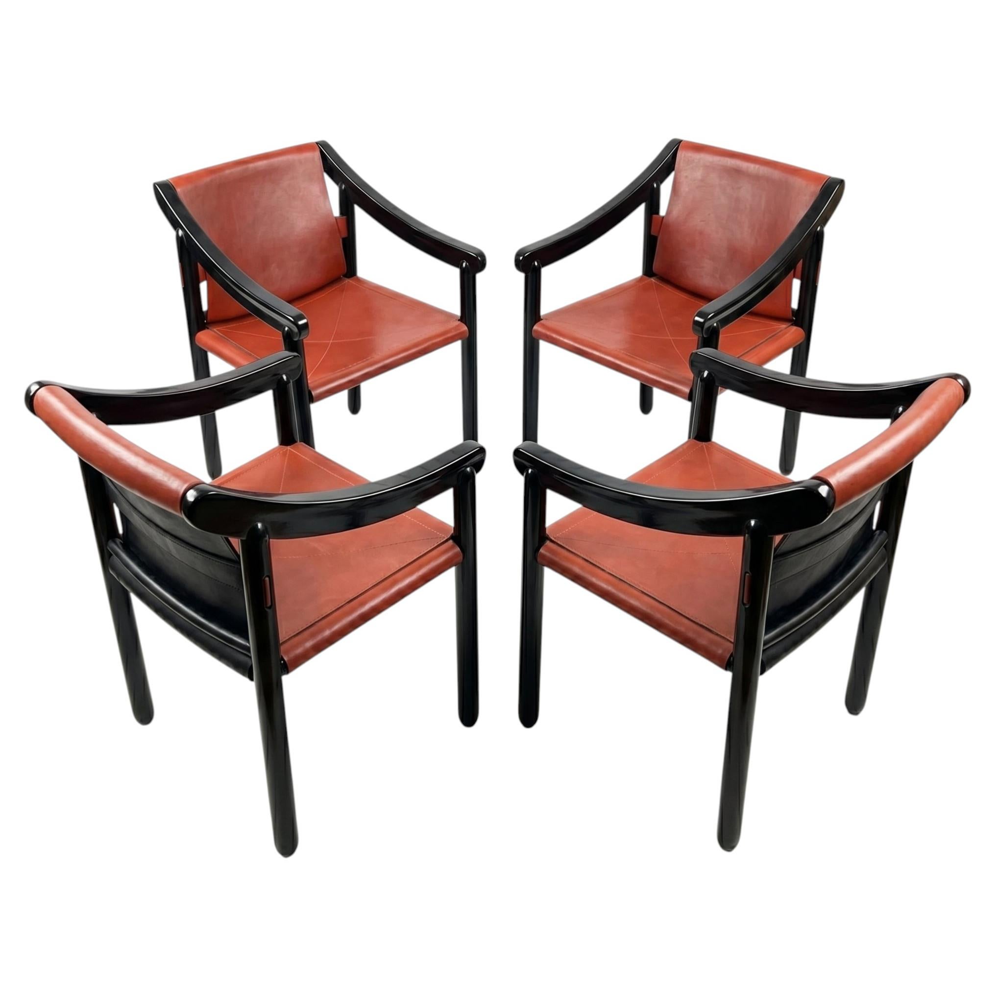 Set of 4 Vico Magistretti 905 Armchairs for Cassina 1964