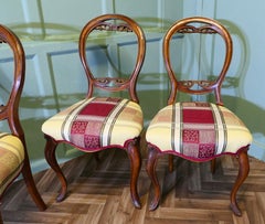Set of 4 Victorian Balloon Back Dining Chairs