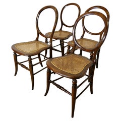Set of 4 Victorian Balloon Back Dining Chairs