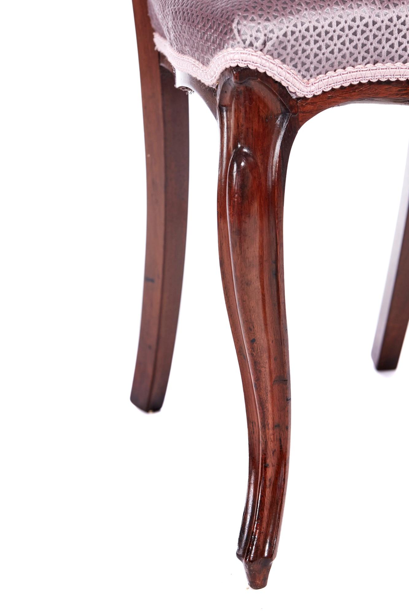 Mid-19th Century Antique Set of 4 Victorian Rosewood Dining Chairs