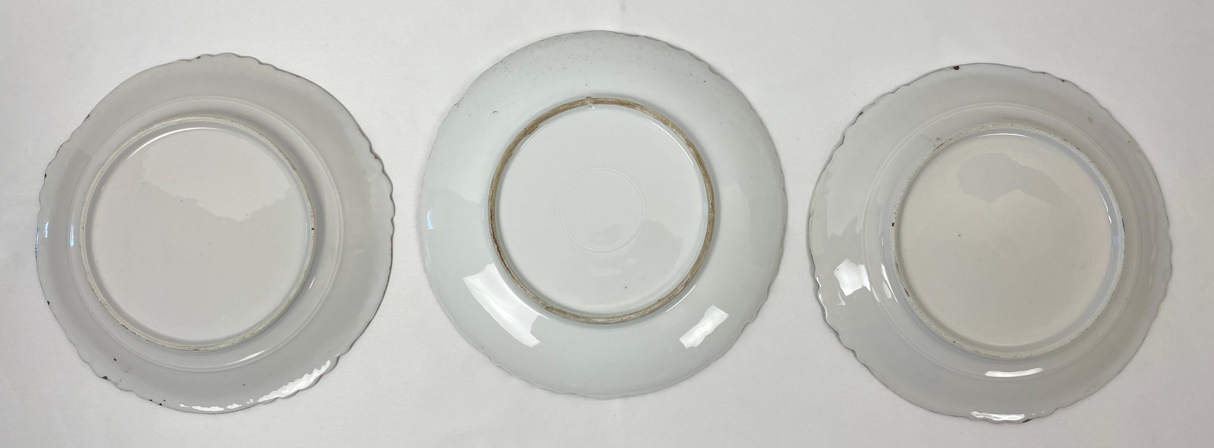 Ensemble de 4 assiettes décoratives de style victorien avec scènes de paysage Bon état - En vente à Miami, FL