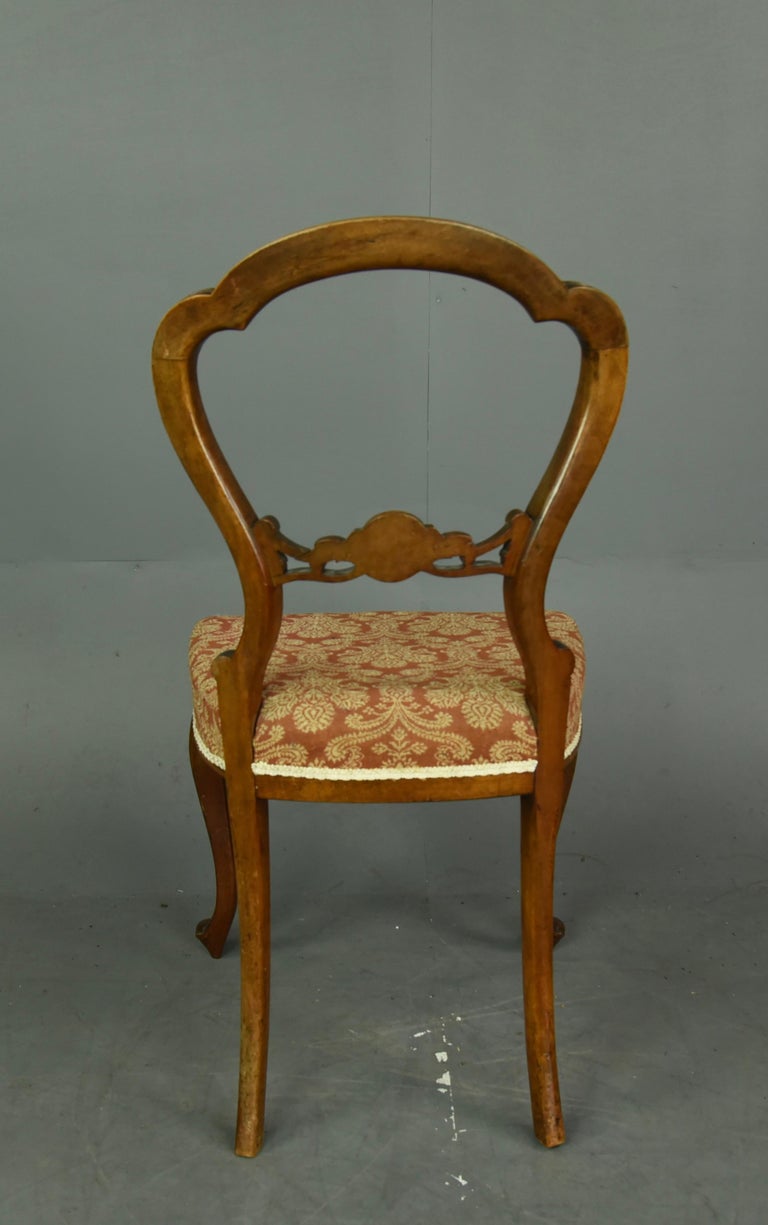 Set of 4 Victorian Walnut Chairs by H F Thomas Belfast For Sale at 1stDibs