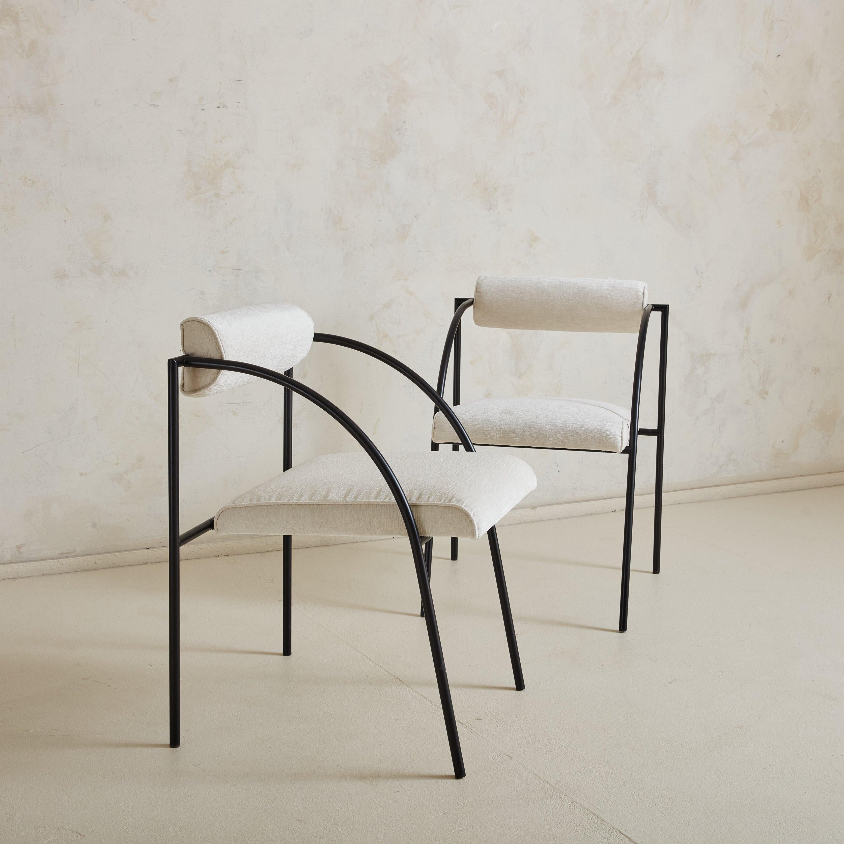 Italian Set of 4 ‘Vienna' Black Metal Dining Chairs by Rodney Kinsman for Bieffeplast