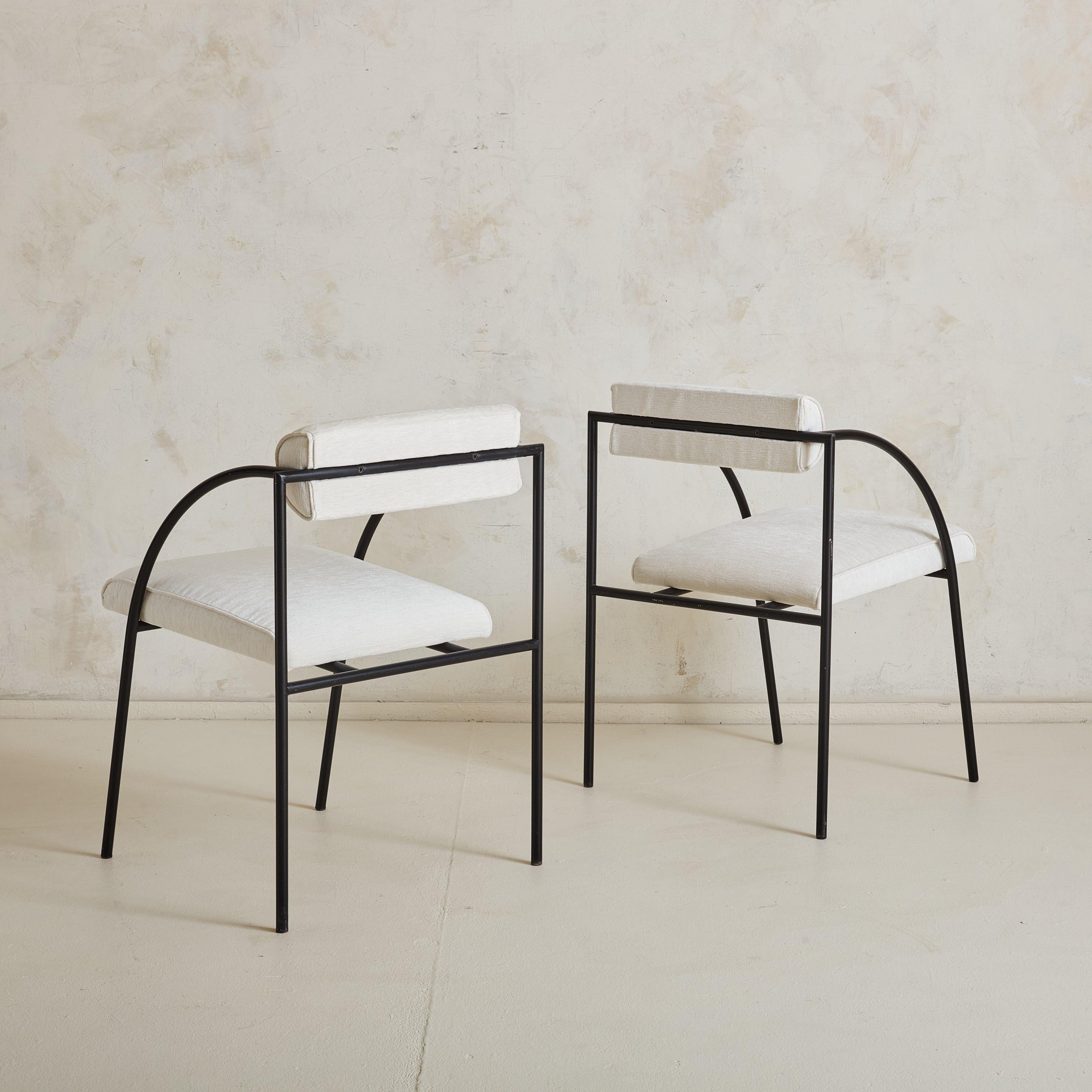 Set of 4 ‘Vienna' Black Metal Dining Chairs by Rodney Kinsman for Bieffeplast In Good Condition In Chicago, IL