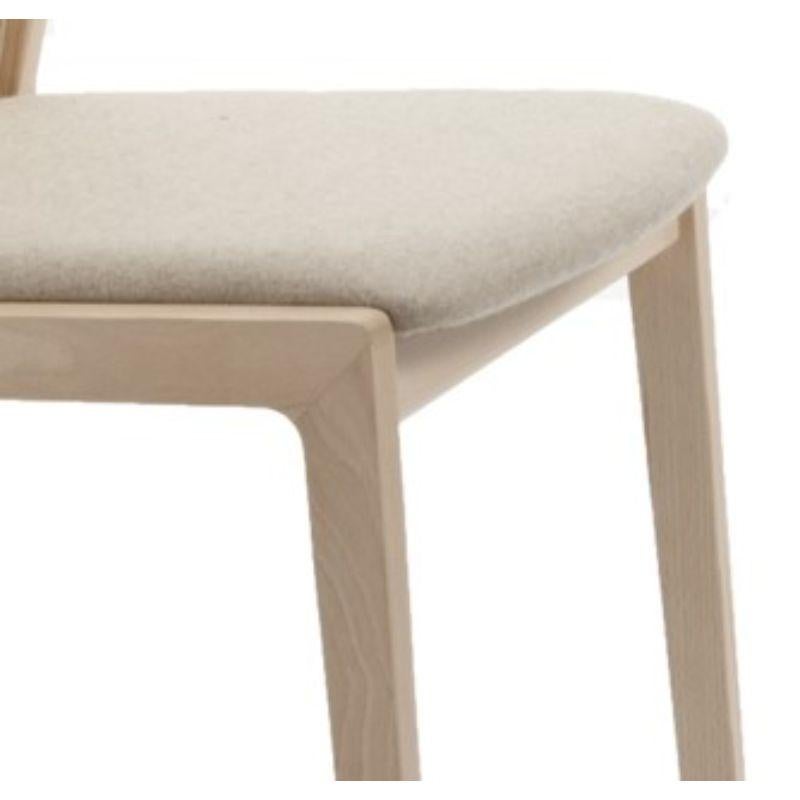 Contemporary Set of 4, Vienna Chair, Beech Wood, Beige Contour by Colé Italia For Sale