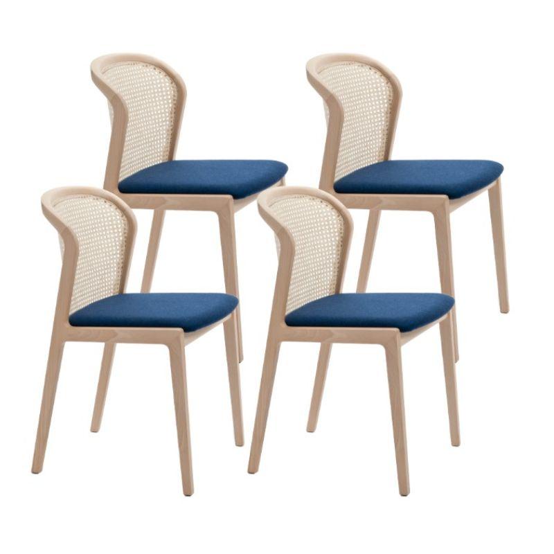 Set of 4, vienna chair, natural beech wood, and nord wool - Blue by Colé Italia with Emmanuel Gallina
Dimensions: H 78, W 48, D 50 cm
Materials: Natural Beechwood chair with straw back and upholstered seat

Also Available: Vienna Canaletto,