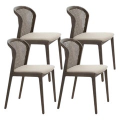 4er Set, Wiener Stuhl, Canaletto, Beige von Colé Italia