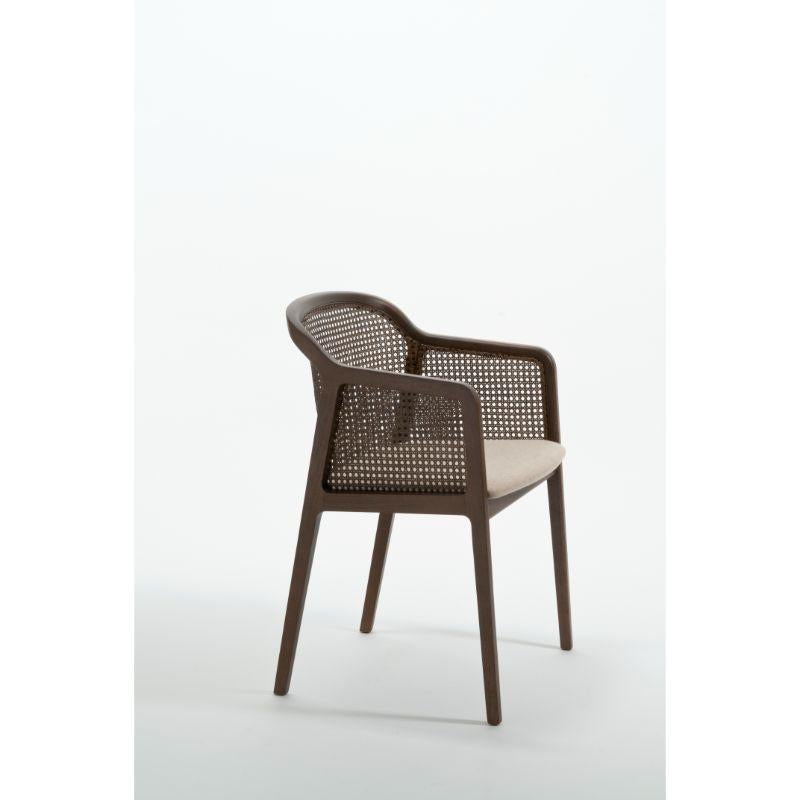 Wool Set of 4, Vienna Little Armchair, Beech Wood, Beige by Colé Italia For Sale