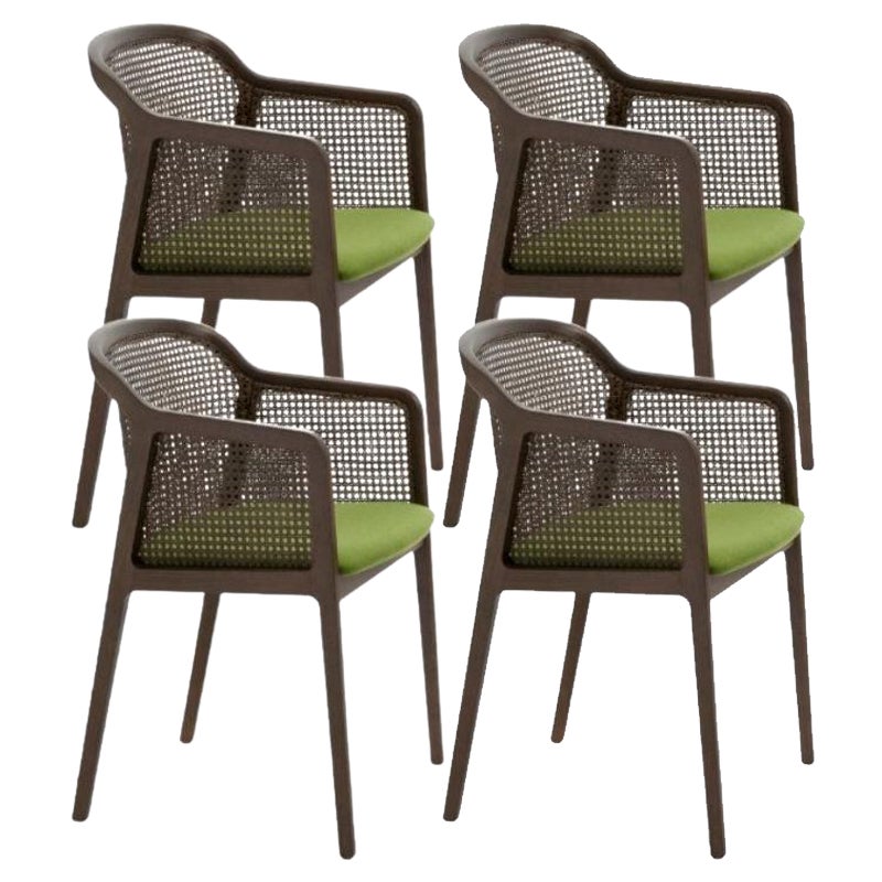 Juego de 4, Sillón Vienna, Canaletto, Verde ácido by Colé Italia