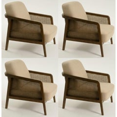 Set di 4 poltrone Vienna Lounge Armchair Canaletto Beige di Colé Italia