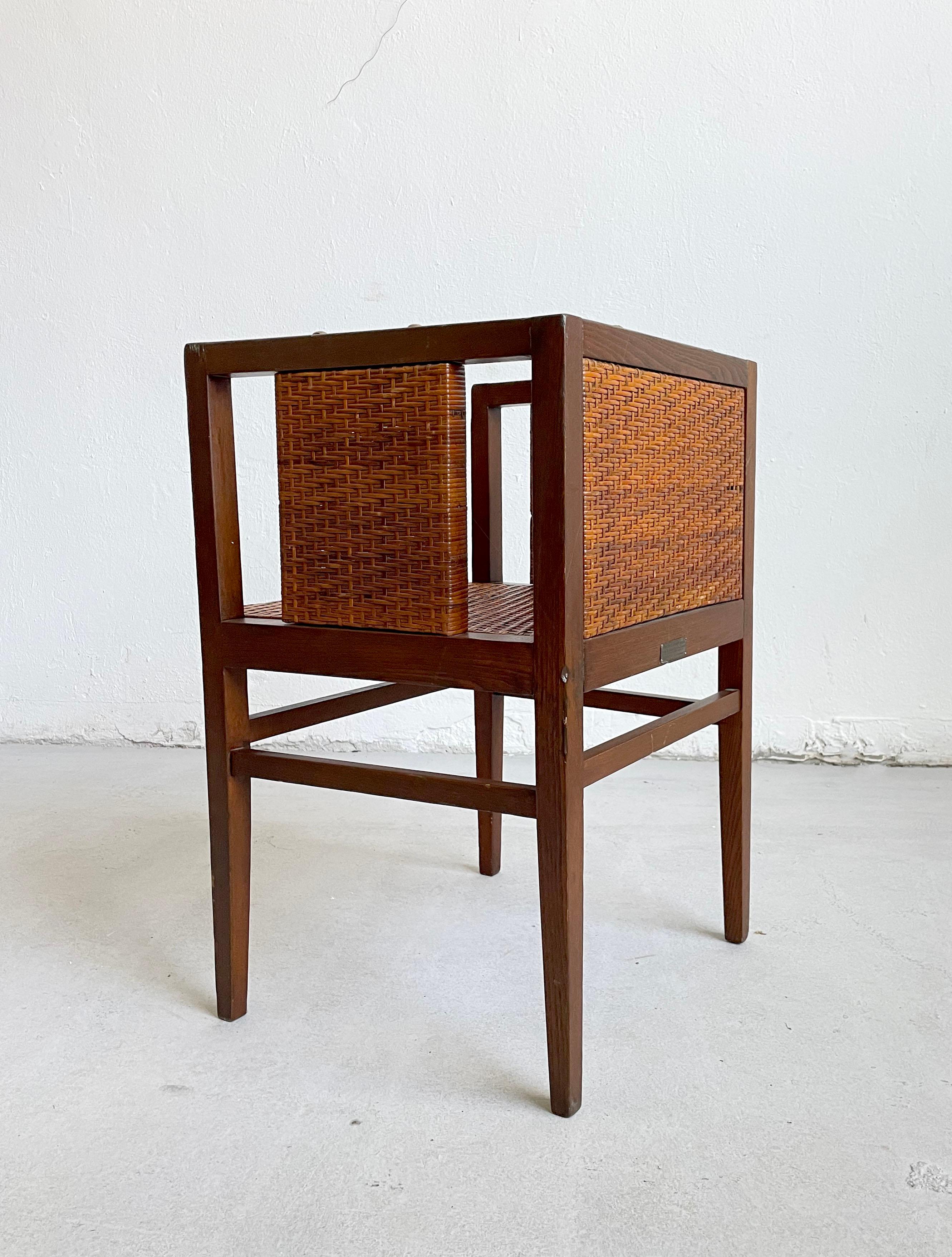 Ensemble de 4 chaises de sécession viennoise en chêne et rotin par H. Vollmer et W. Schmidt en vente 2