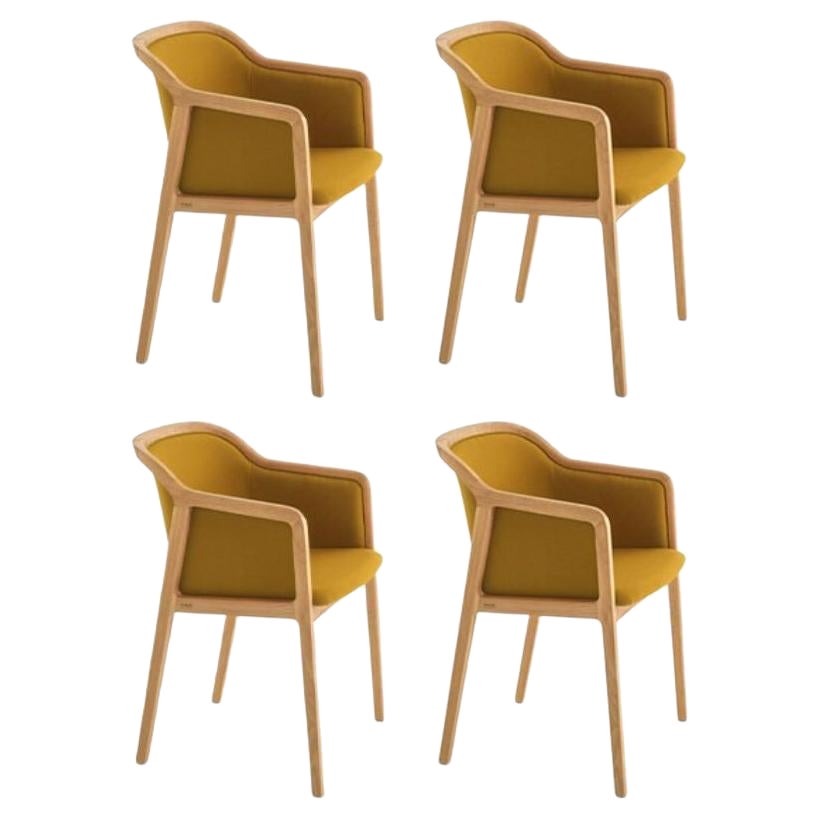 Juego de 4 Sillones Vienna Soft Little, Curry by Colé Italia