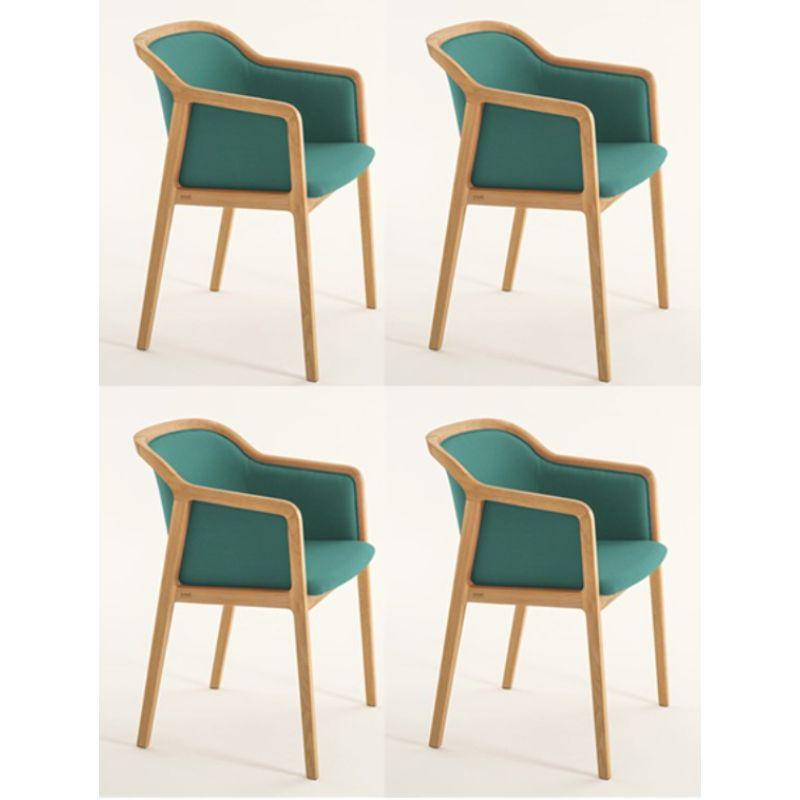 Set of 4, Vienna soft little armchair, Tropic by Colé Italia with Emmanuel Gallina
Dimensions: H 78, W 53, D 50 cm
Materials: Natural beechwood little armchair with upholstered seat and back (Cat C)

Also available: Vienna chair, Vienna little