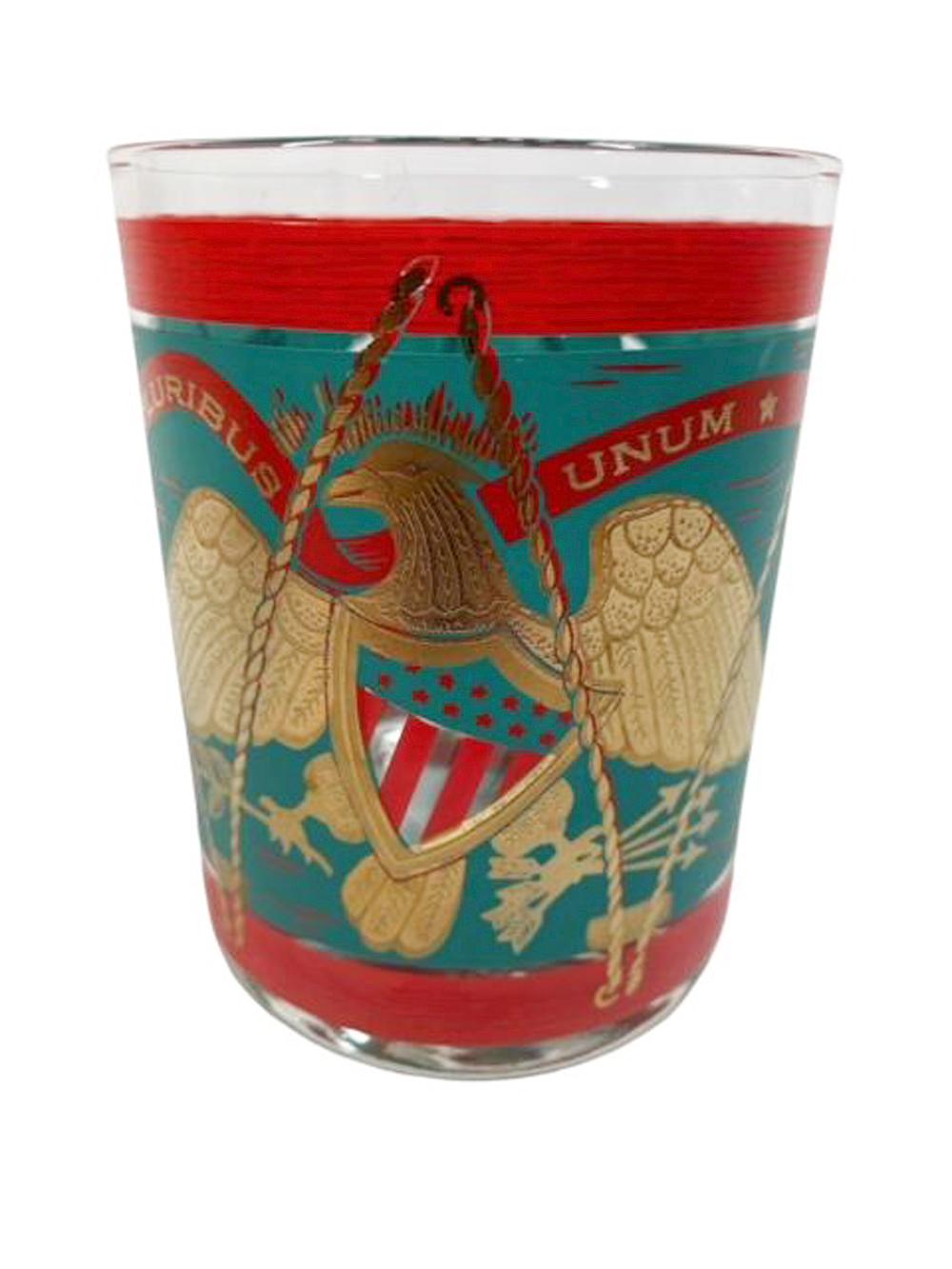 Satz von 4 Vintage American Eagle Rocks Gläsern von Cera Glassware. im Angebot 1