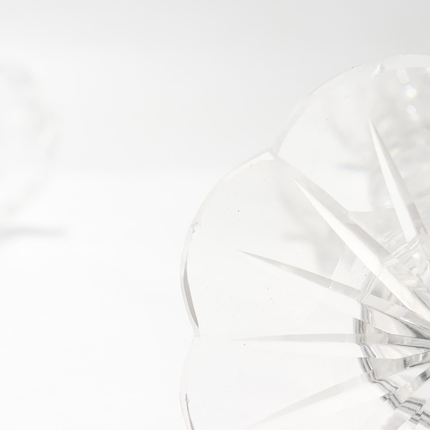 Ensemble de 4 chandeliers vintage en verre taillé de style géorgien anglo-istique en vente 5