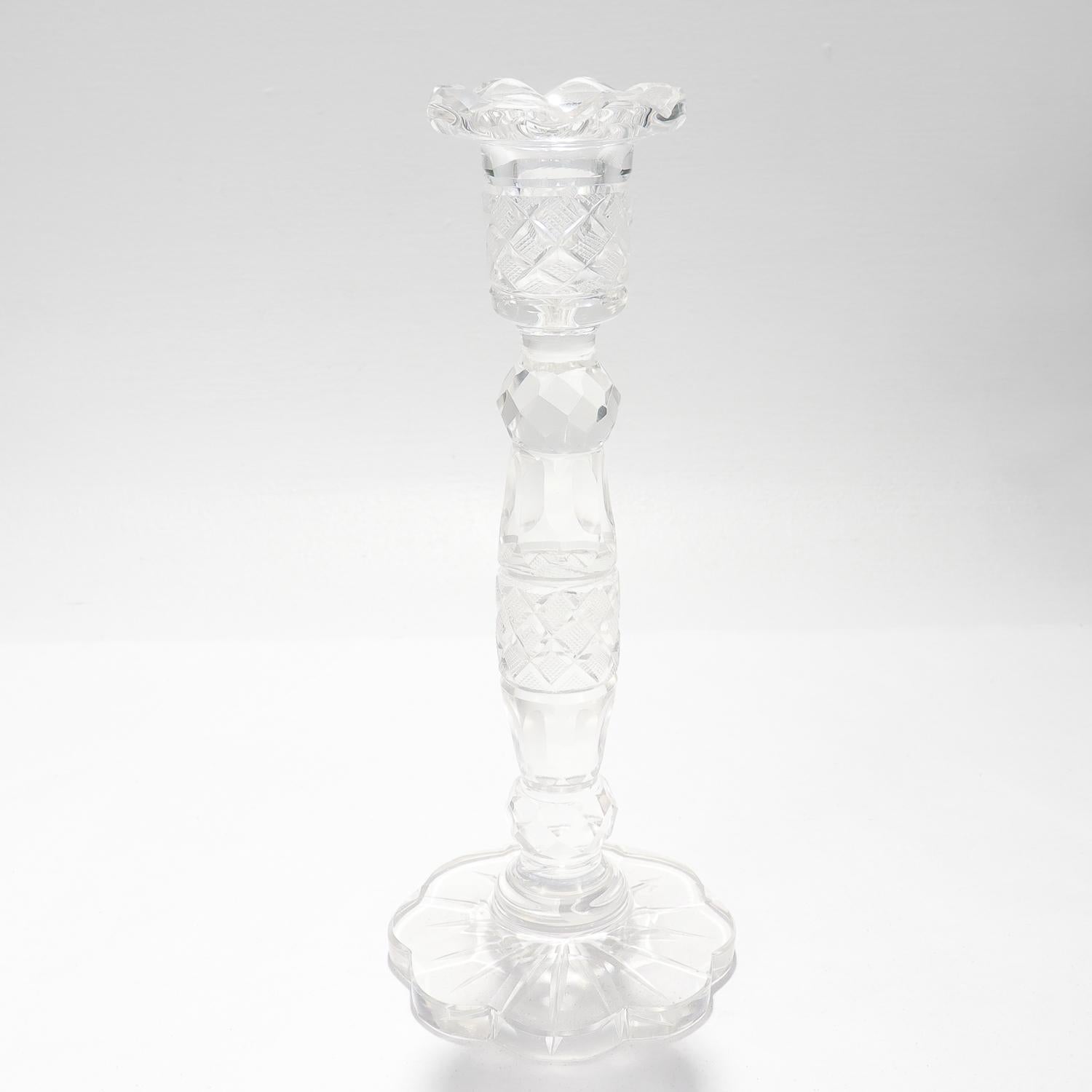 Ensemble de 4 chandeliers vintage en verre taillé de style géorgien anglo-istique en vente 2