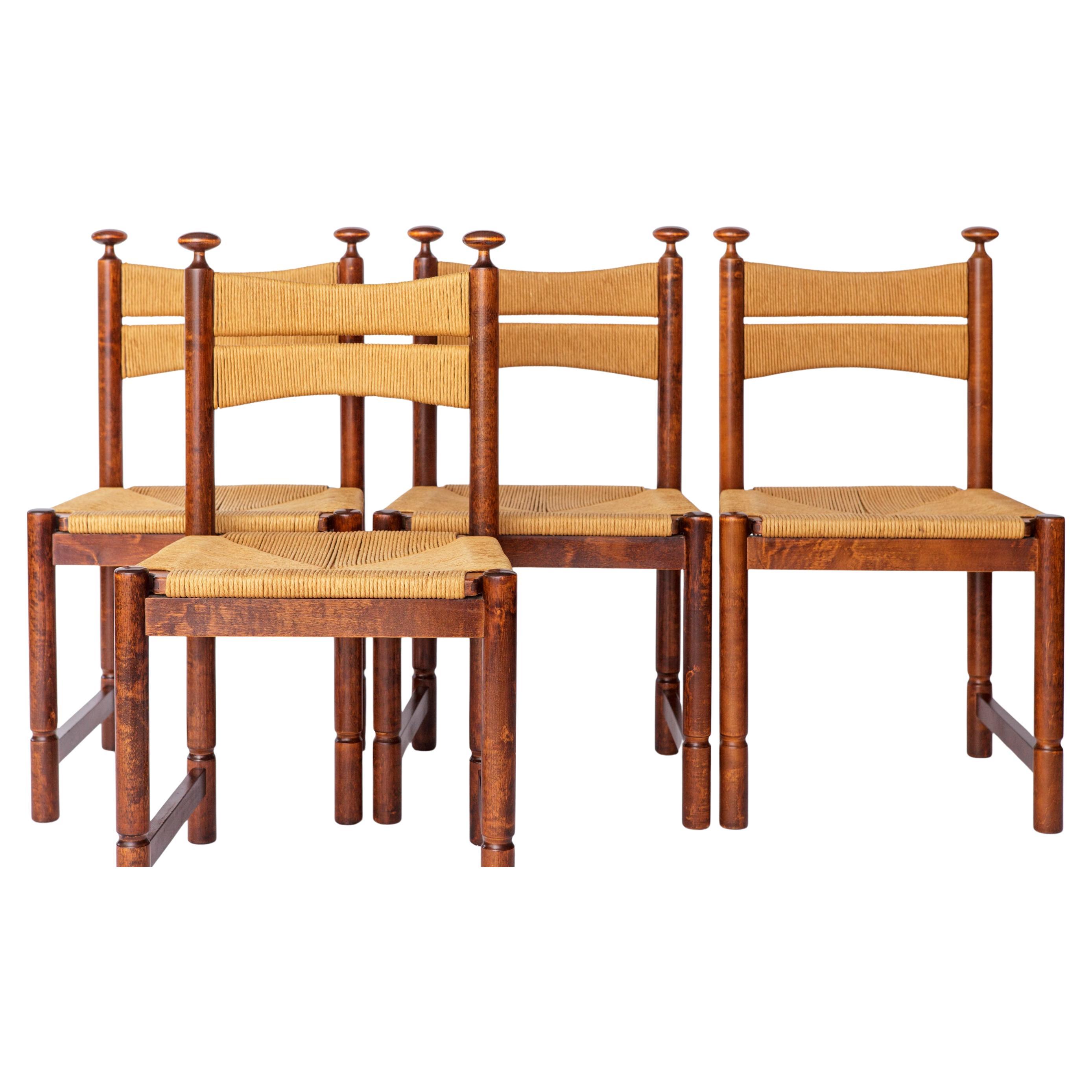 Satz von 4 Vintage ASKO Odessa Stühlen, 1970er Jahre Finnische Mitte-Jahrhundert-Esszimmerstühle im Angebot