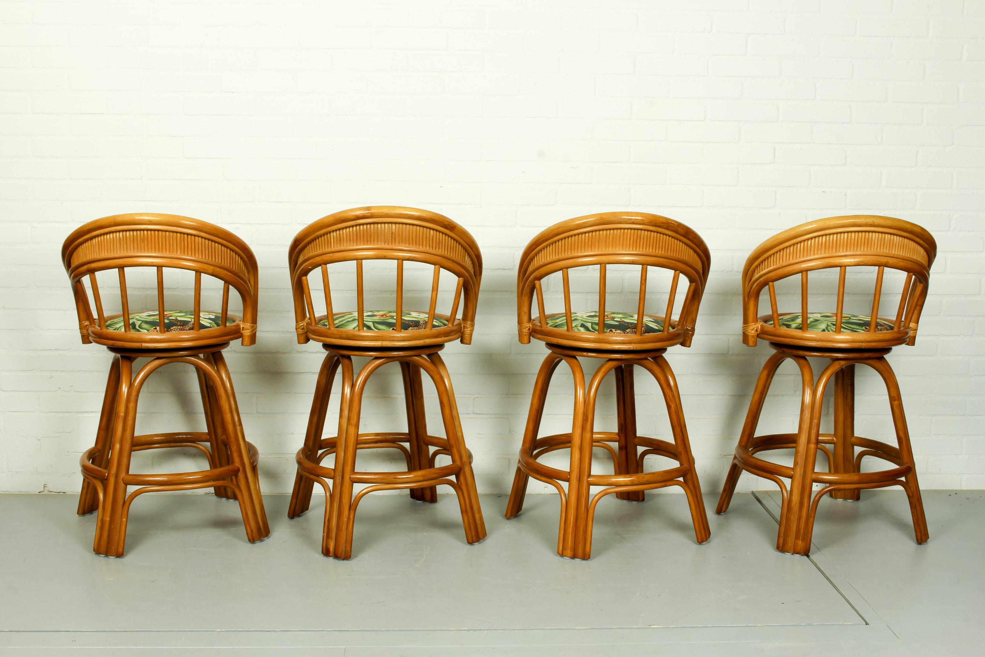 vintage bamboo stools