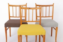 Lot de 4 chaises de salle à manger vintage en Beeche, style Mid-Century Modern des années 1950, restaurées