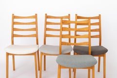 Set di 4 sedie da pranzo vintage in faggio, stile Mid-Century Modern, Germania, anni ’60, restaurate