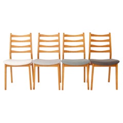 Set di 4 sedie da pranzo vintage in faggio, stile Mid-Century Modern, Germania, anni ’60, restaurate