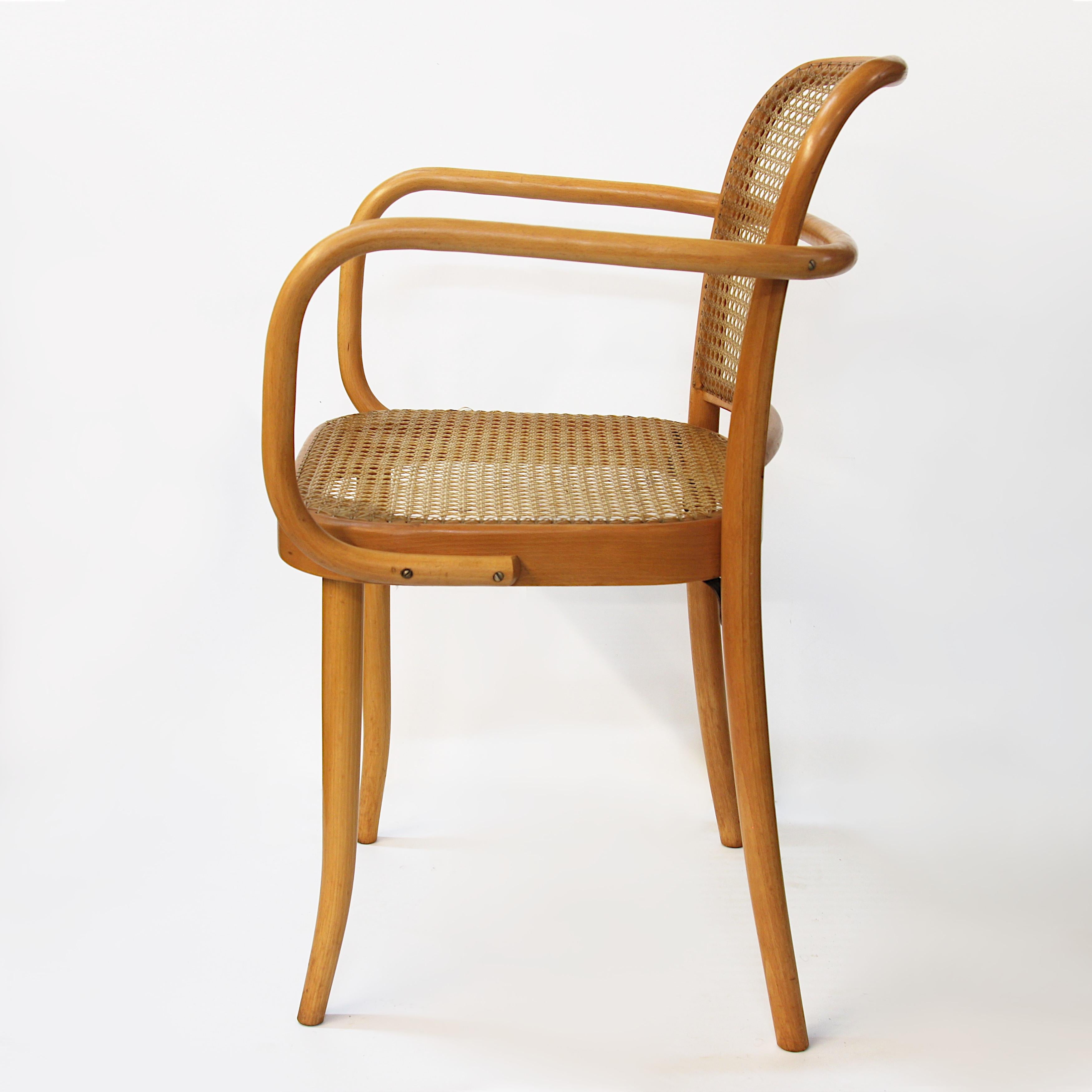 Set of 4 Vintage Bentwood Dining 811 Prague Chairs by Josef Hoffmann for Stendig In Good Condition In Lafayette, IN