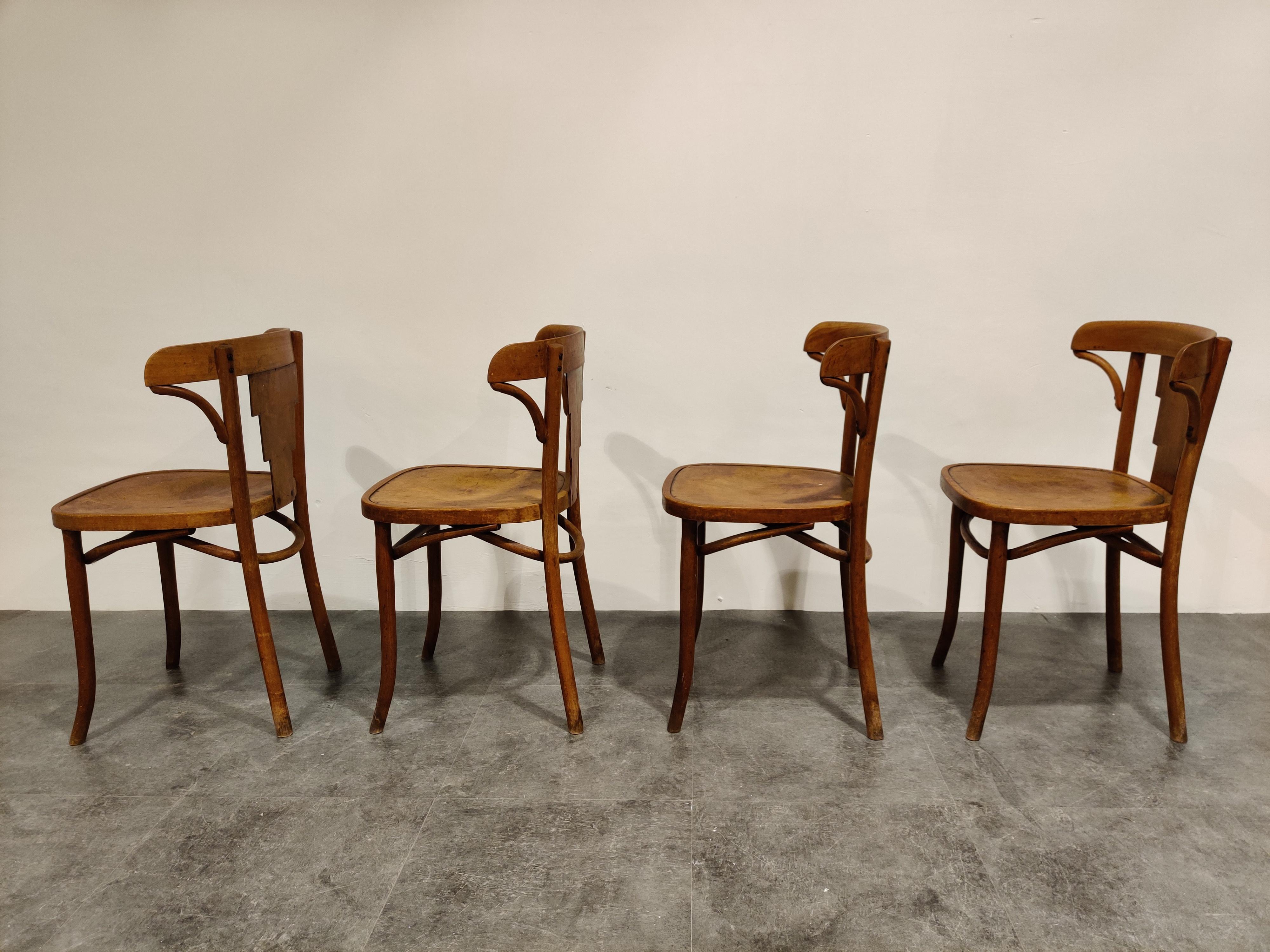 Estonian Set of 4 Vintage Bistro Chairs by Luterma, 1920s