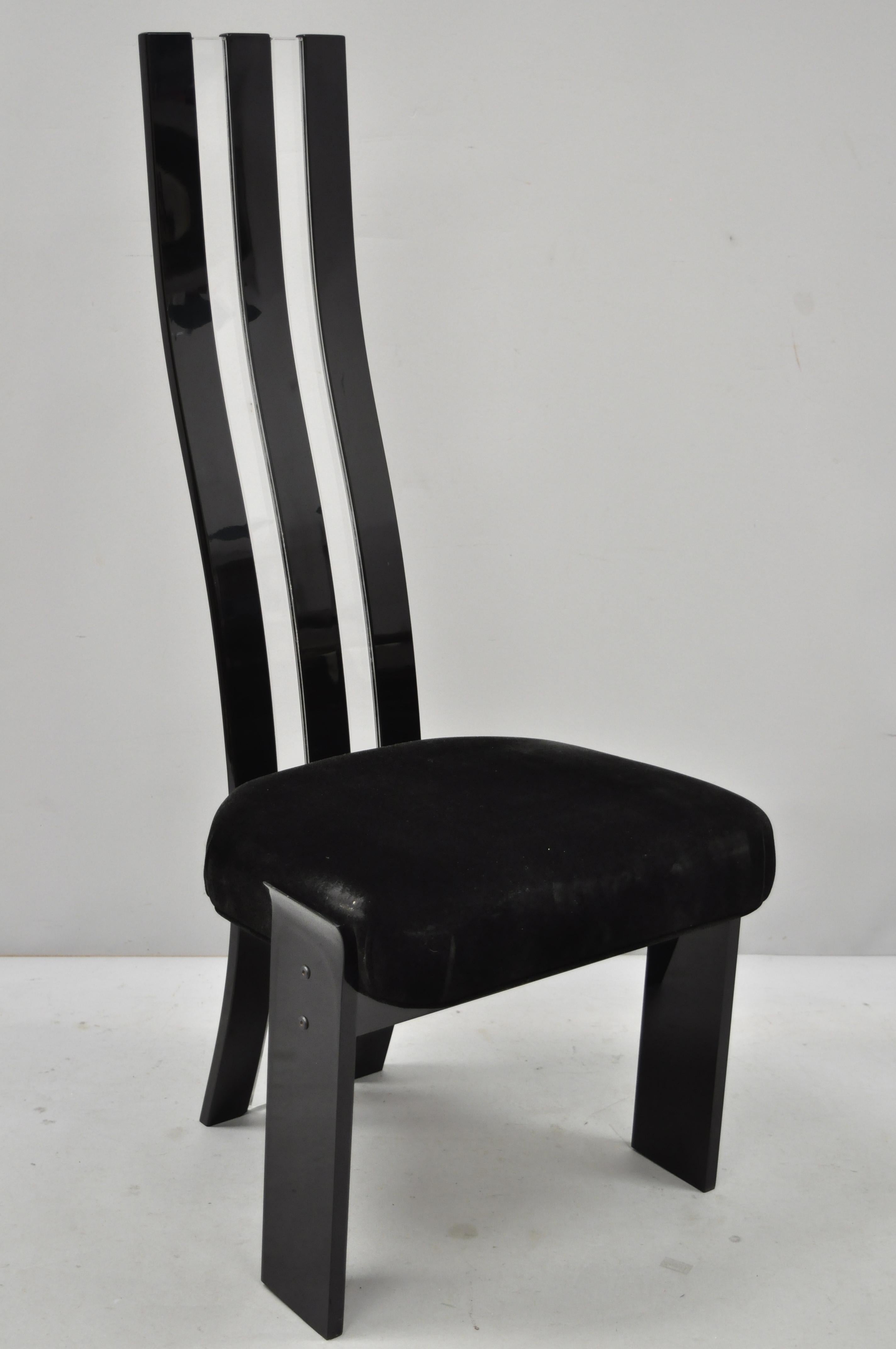 black high back dining chairs