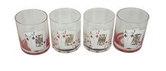 Juego de 4 vasos Blackjack Double Rocks Vintage