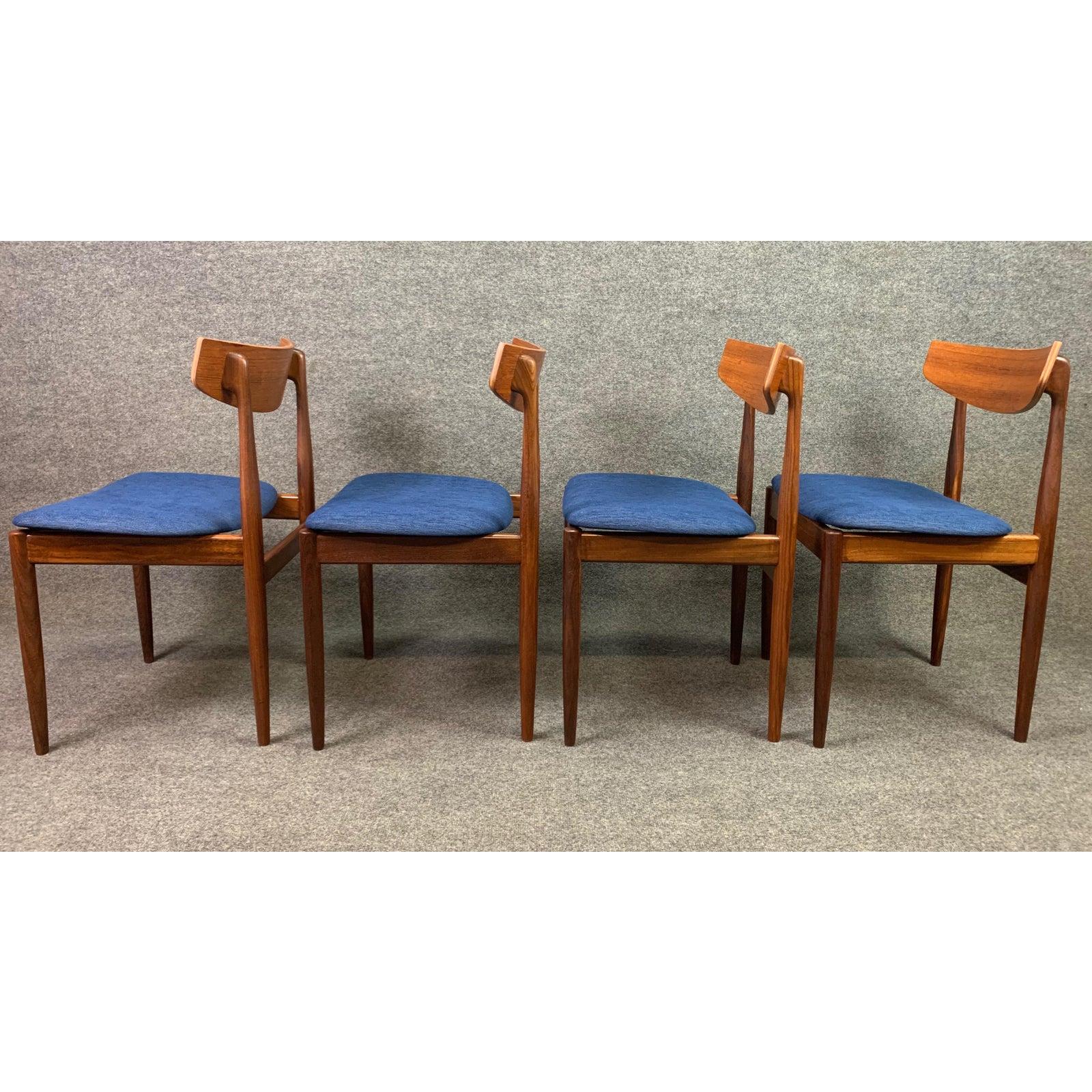 Set of 4 Vintage British Midcentury Teak Dining Chairs by Kofod Larsen & G Plan 3