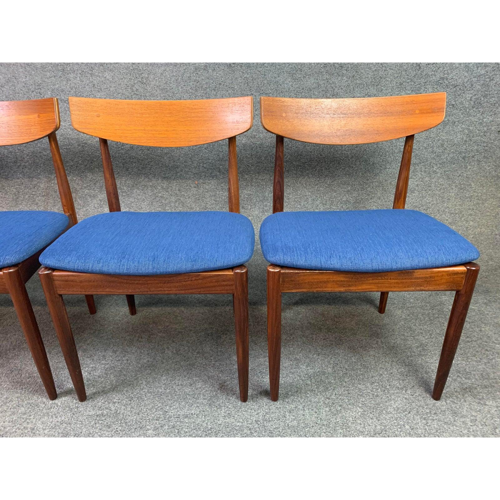 Mid-Century Modern Set of 4 Vintage British Midcentury Teak Dining Chairs by Kofod Larsen & G Plan