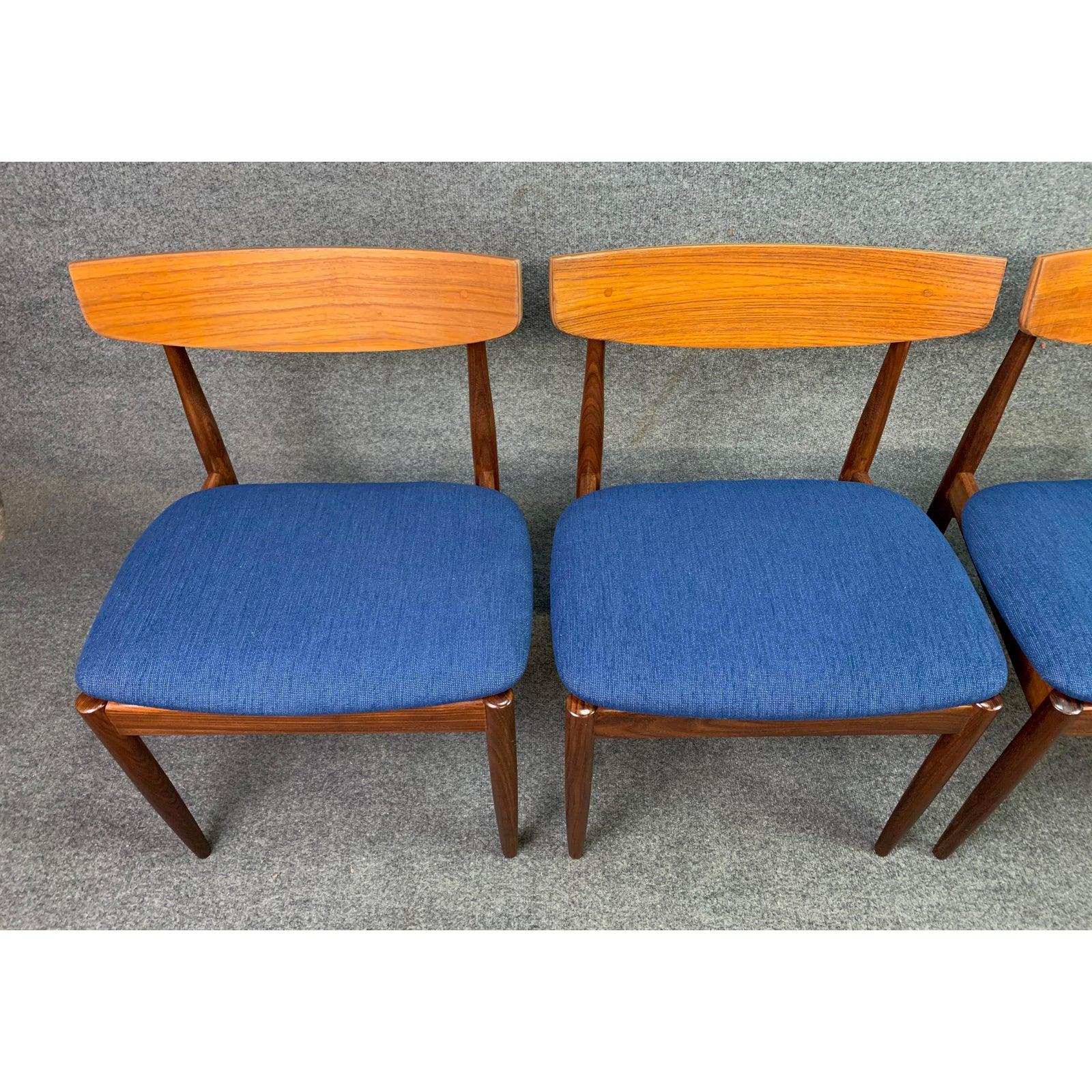 English Set of 4 Vintage British Midcentury Teak Dining Chairs by Kofod Larsen & G Plan