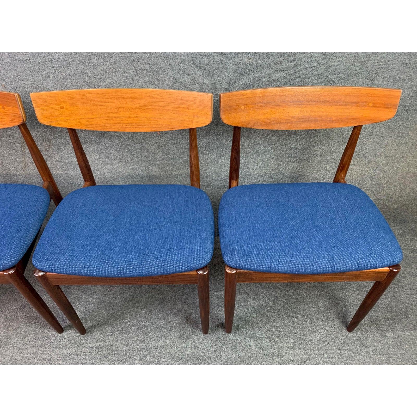 Woodwork Set of 4 Vintage British Midcentury Teak Dining Chairs by Kofod Larsen & G Plan