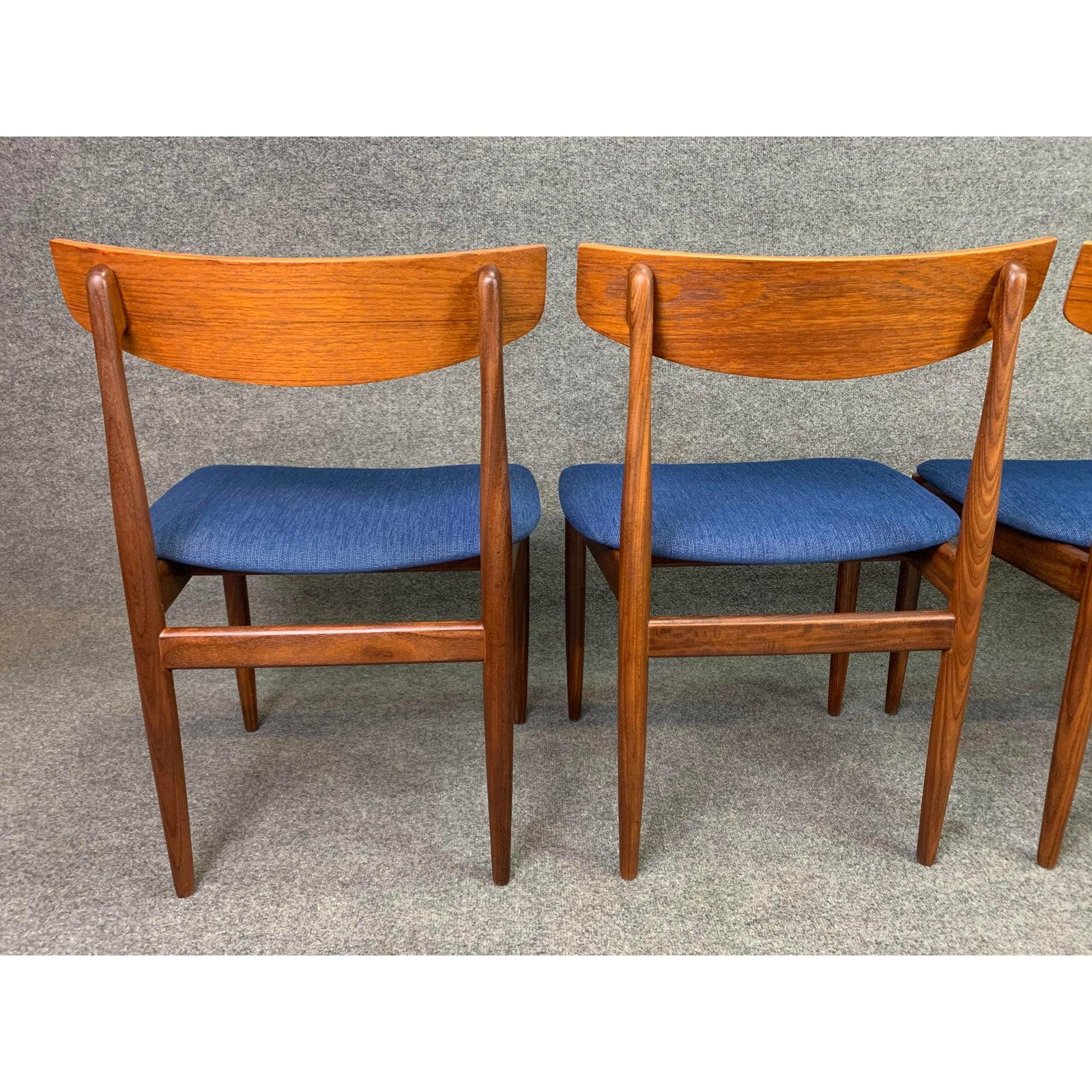 Mid-20th Century Set of 4 Vintage British Midcentury Teak Dining Chairs by Kofod Larsen & G Plan