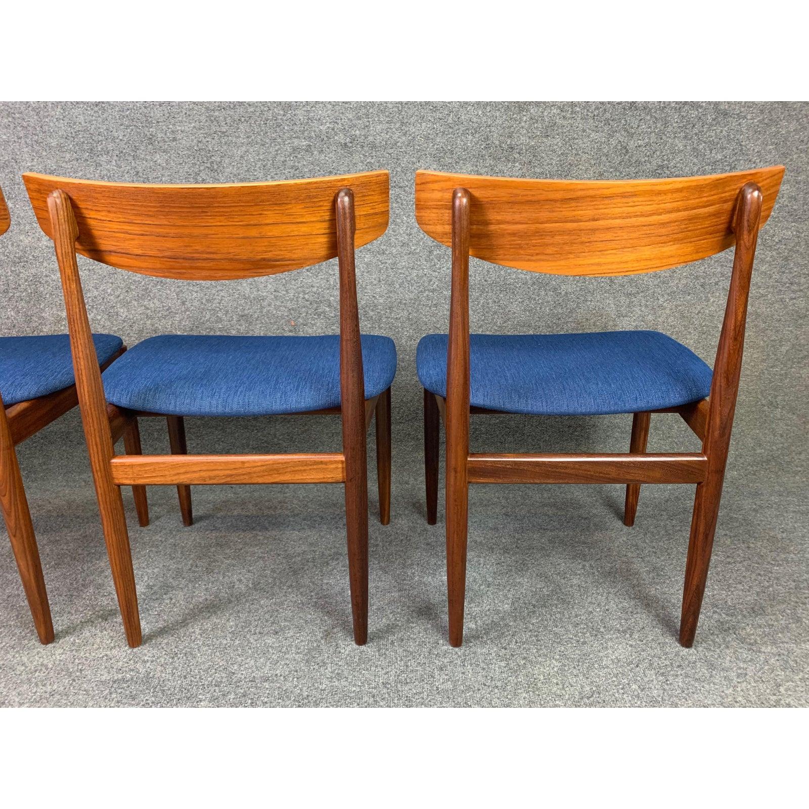 Set of 4 Vintage British Midcentury Teak Dining Chairs by Kofod Larsen & G Plan 1