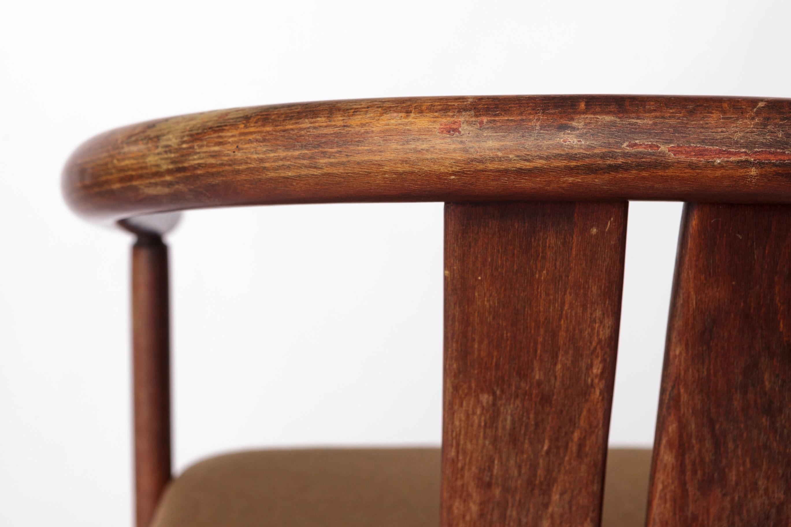 Satz von 4 Casala Esszimmerstühlen, 1960er Jahre, deutsches Design, Buchenholz & Grün im Zustand „Relativ gut“ im Angebot in Hannover, DE