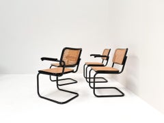 Set of 4 Cesca Chairs by Marcel Breuer for Thonet, 1980s