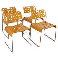 Set of 4 Vintage Chairs from the 70's Omkstak Design R. Kinsman Bieffeplast