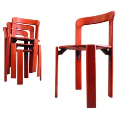 Set of 4 vintage chairs Glazed Bruno Rey Kusch & Co 1970s design