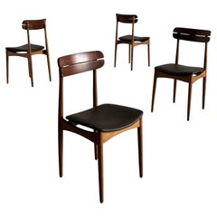 Set of 4 Vintage Danish Design Dining Chairs in Teak Wood, 1960s Denmark