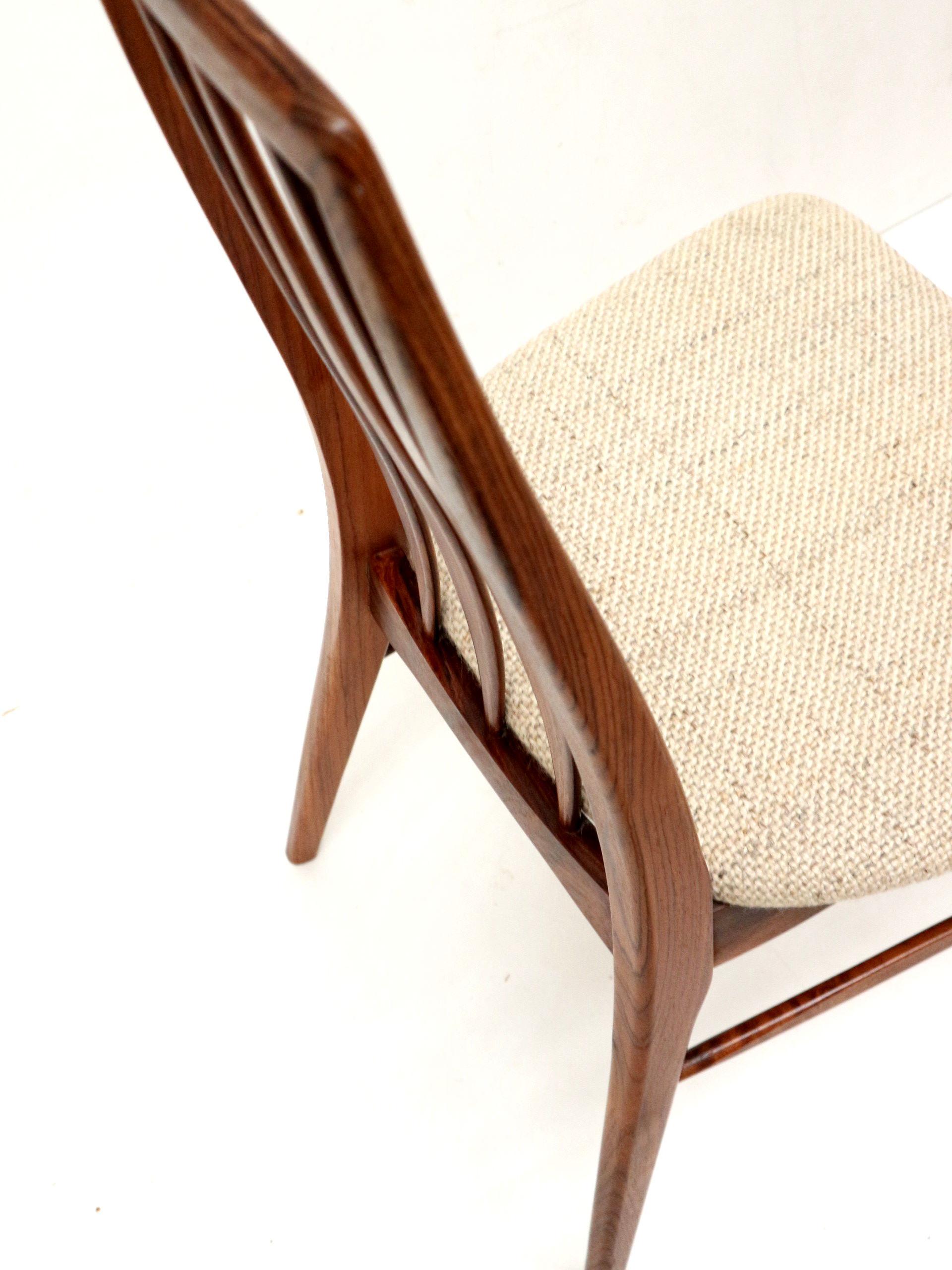 Metà XX secolo Set di 4 sedie da sala da pranzo vintage di design danese 'Eva' di Niels Koefoed in vendita