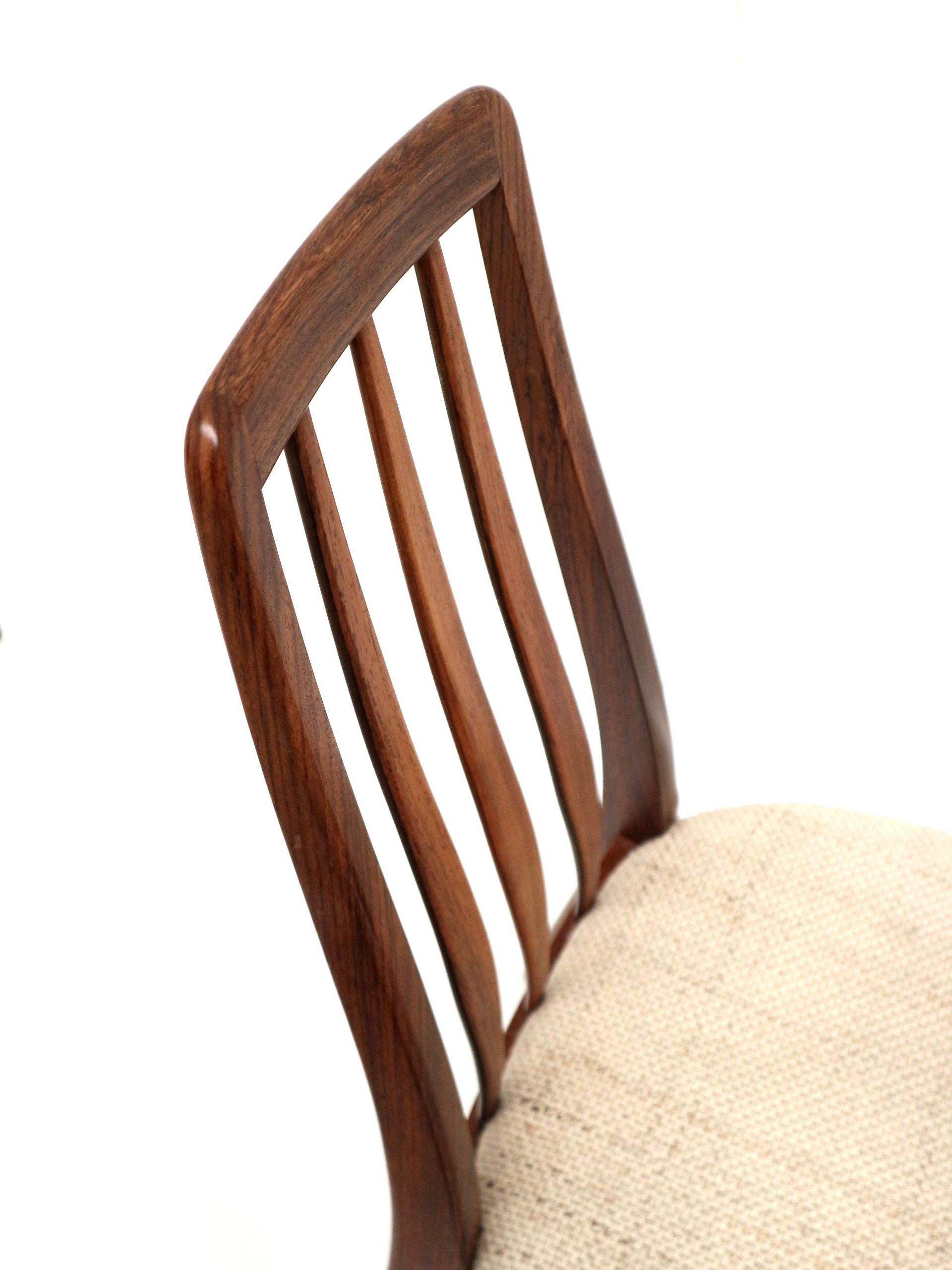 Set di 4 sedie da sala da pranzo vintage di design danese 'Eva' di Niels Koefoed in vendita 1