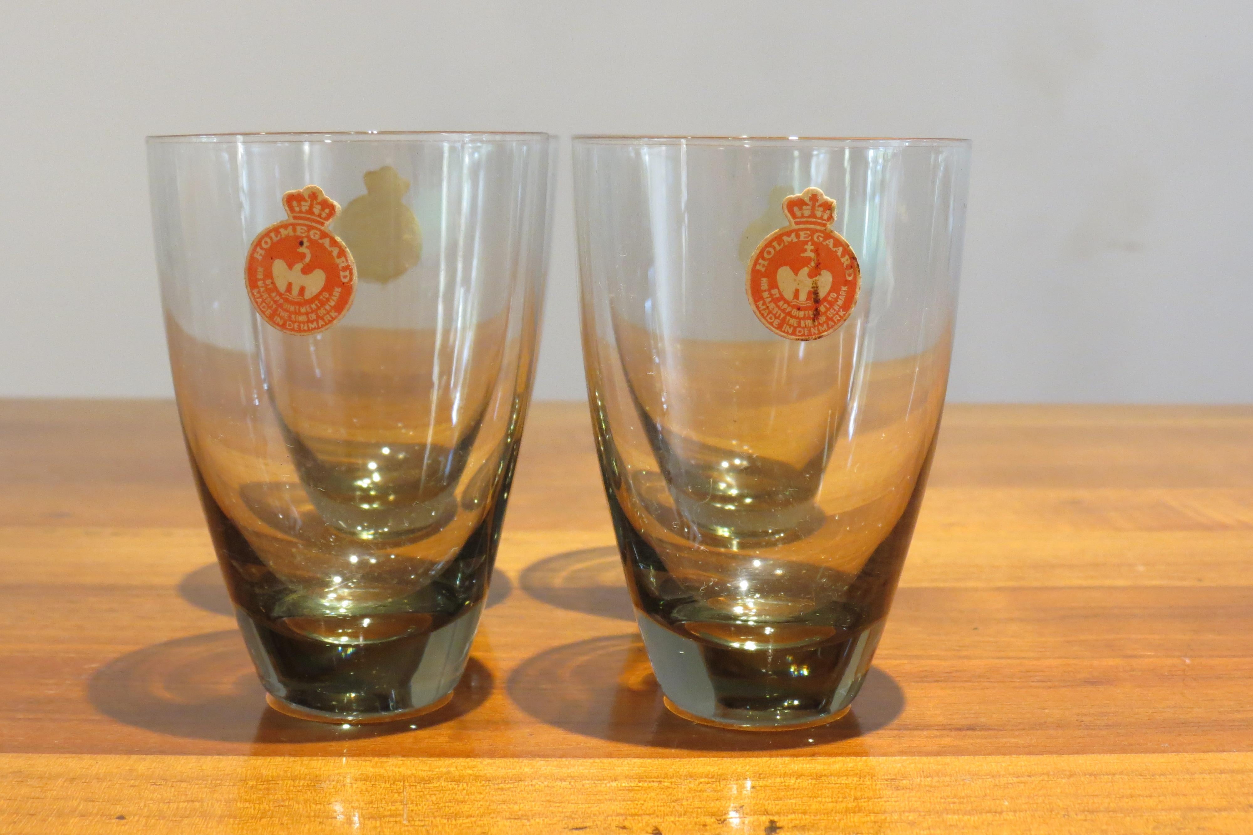 Set of 4 Vintage Danish Holmegaard Copenhagen Tumbler Glasses by Per Lutken 7