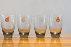 Satz von 4 dänischen Holmegaard Copenhagen Bechergläsern von Per Lutken