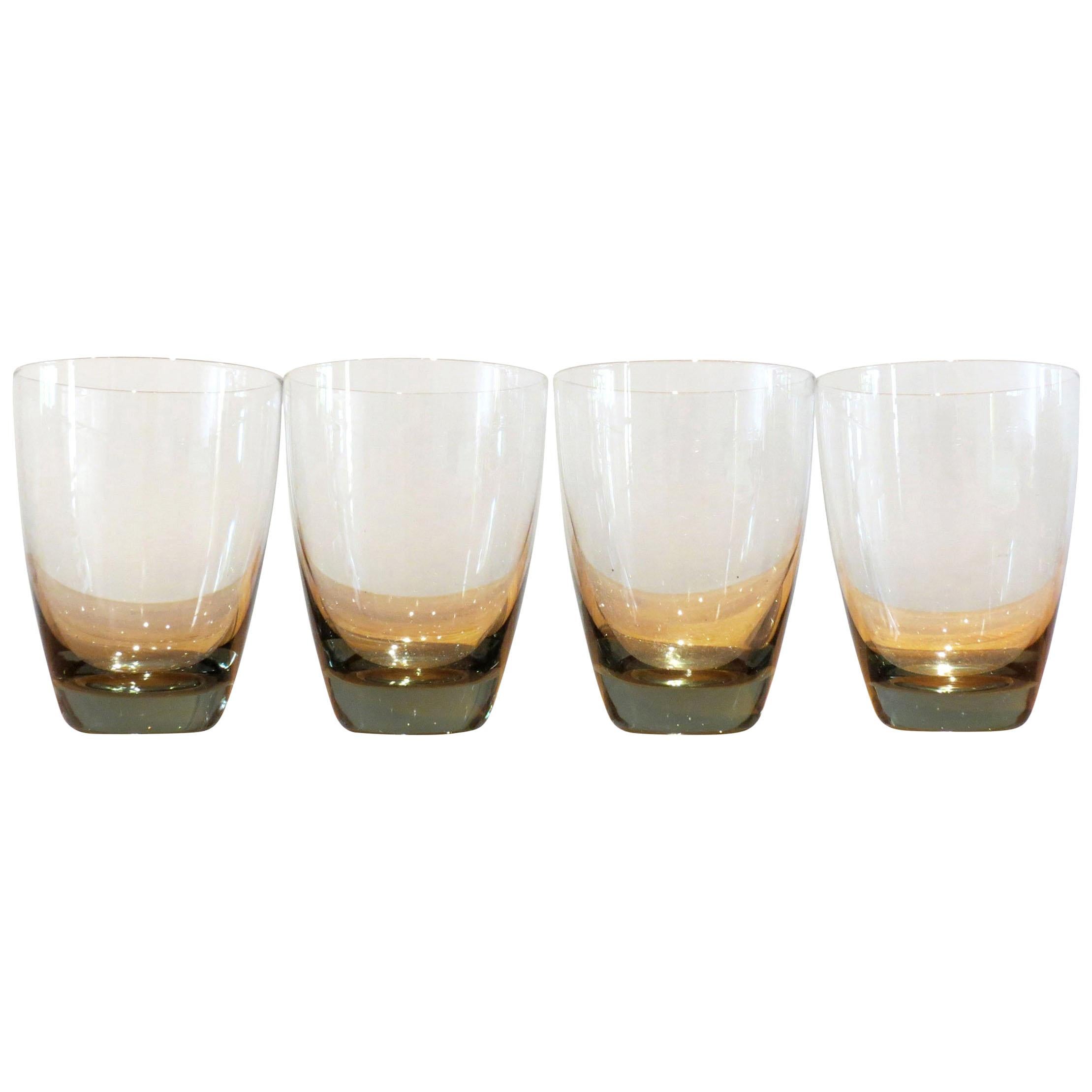 Set of 4 Vintage Danish Holmegaard Copenhagen Tumbler Glasses by Per Lutken