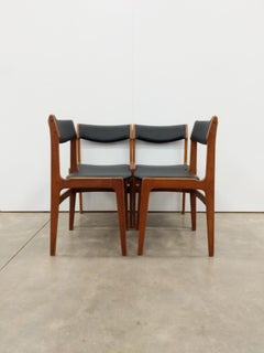 Set of 4 Vintage Danish Modern Dining Chairs by Erik Buch